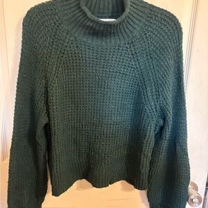 American Eagle Dark Green Turtleneck Sweater